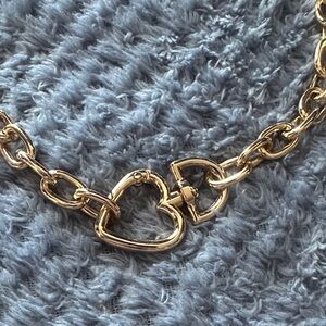Gold Heart Link Necklace